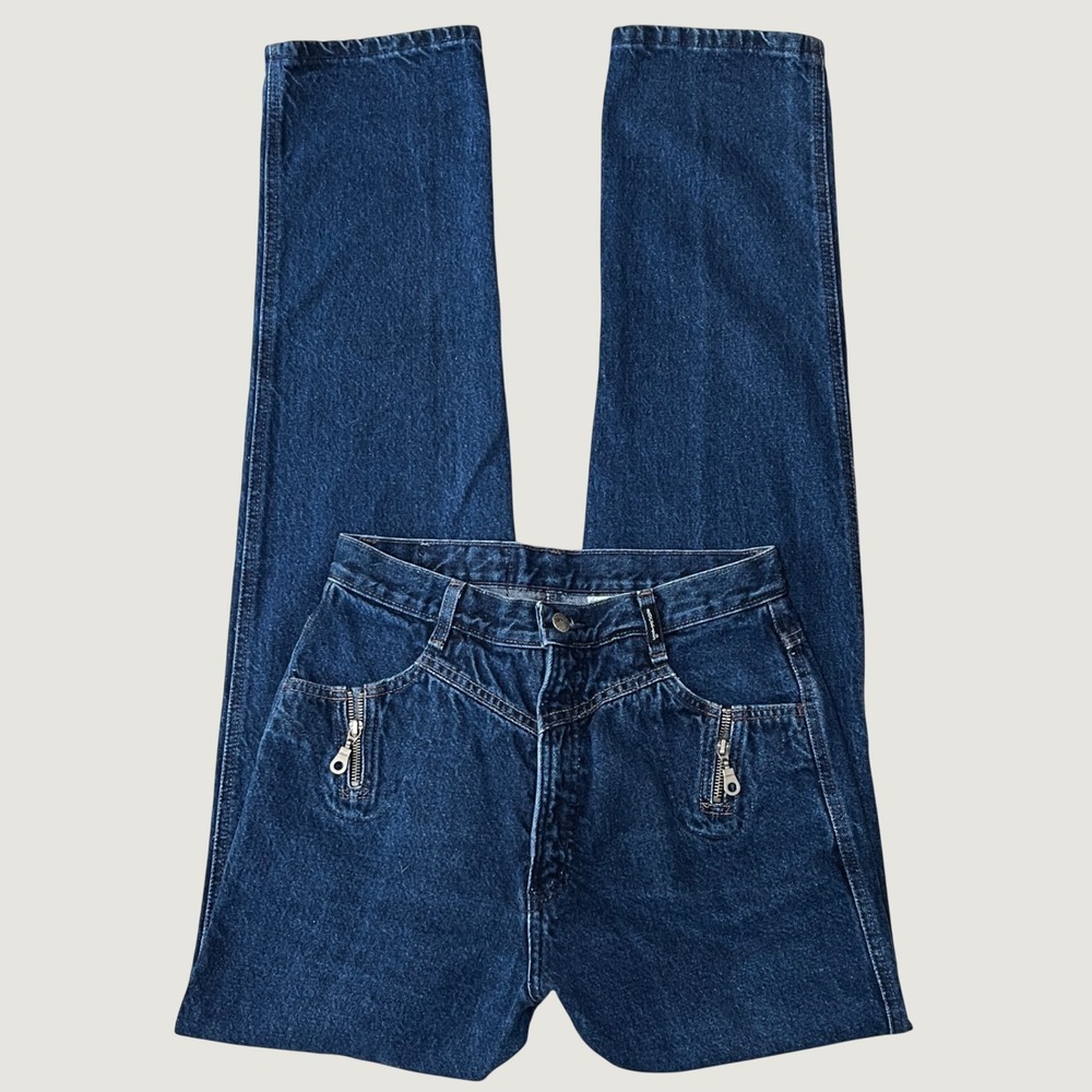 Vintage Western Rockies Rocky Mountain High Rise Yoke Jeans Blue (31/11) 27 x 35